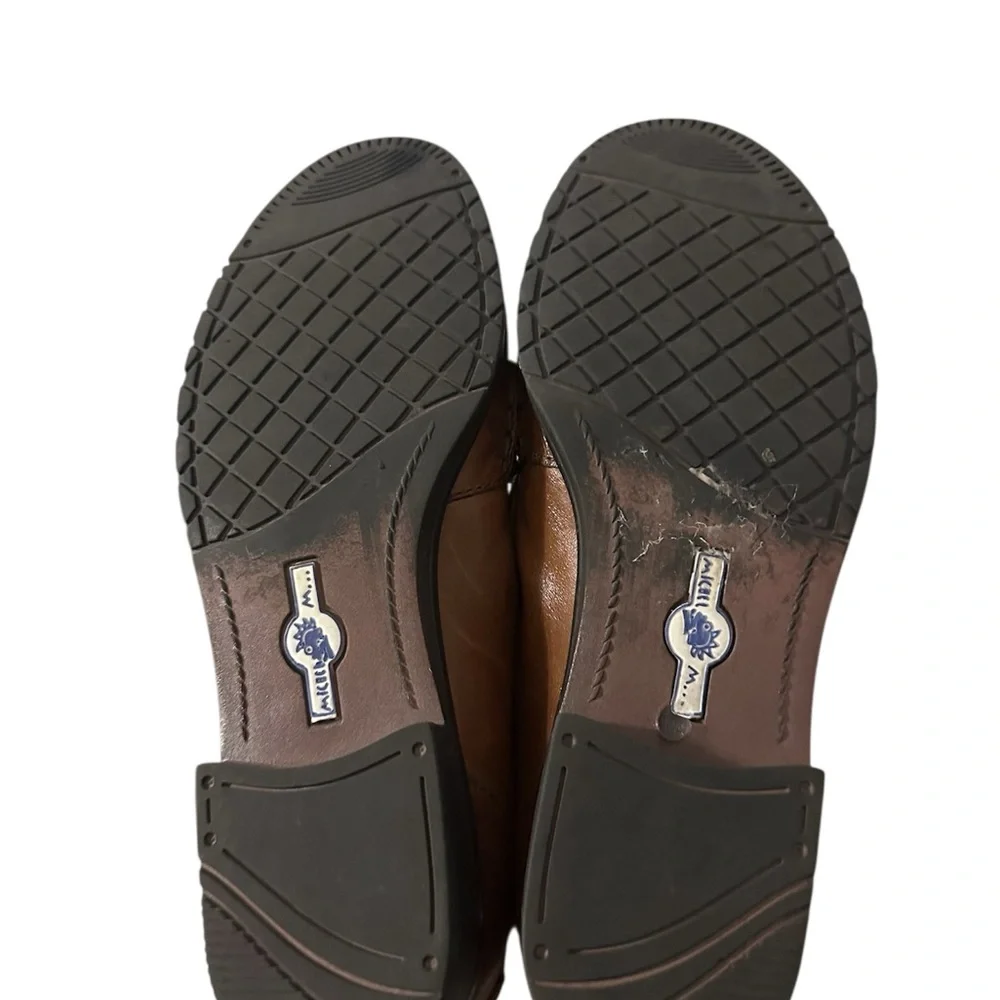 Michel M. Brown Leather Tassel Loafers Size 6